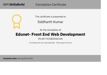 IBM SkillBuild certificate thumbnail