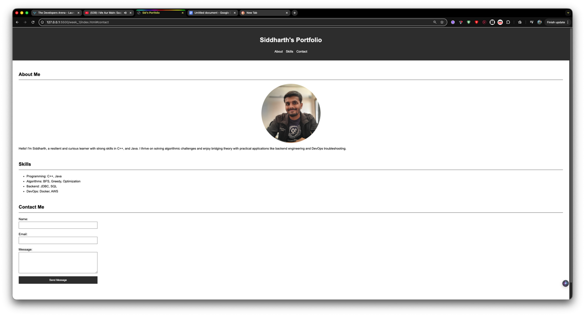 Project 1 screenshot